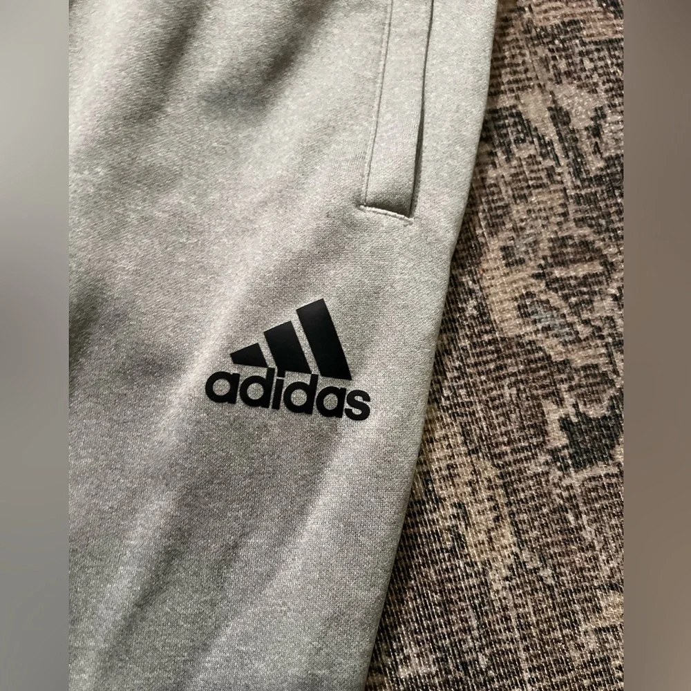 Adidas Game & Go Tapered Pants Mens Grey Aeroready Zippered Ankle Medium